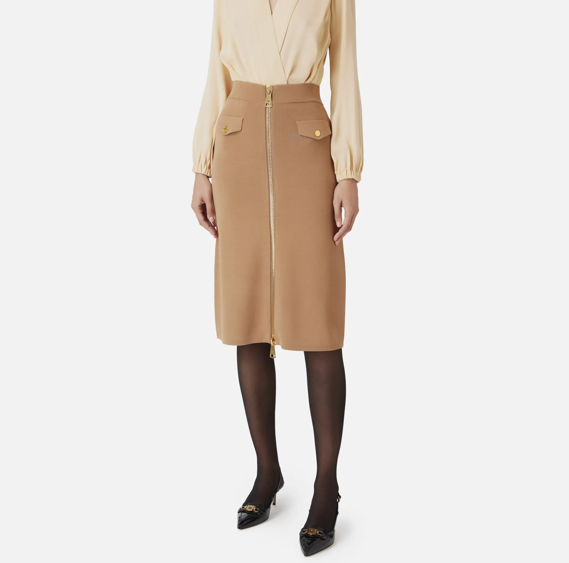 Elisabetta Franchi Skirts | Viscose midi skirt with zip