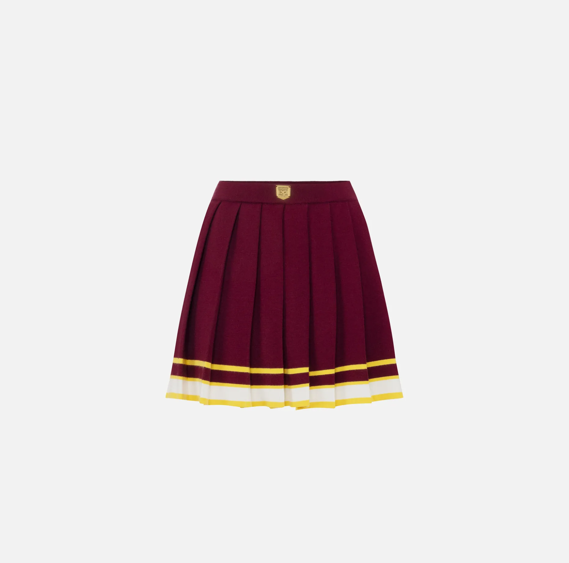 Elisabetta Franchi Skirts | Viscose pleated miniskirt with a college-style look