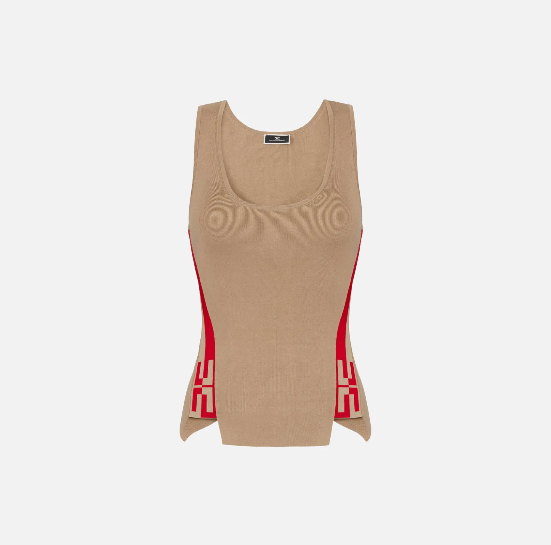 Elisabetta Franchi Top And T-Shirts | Viscose top with logoed bands