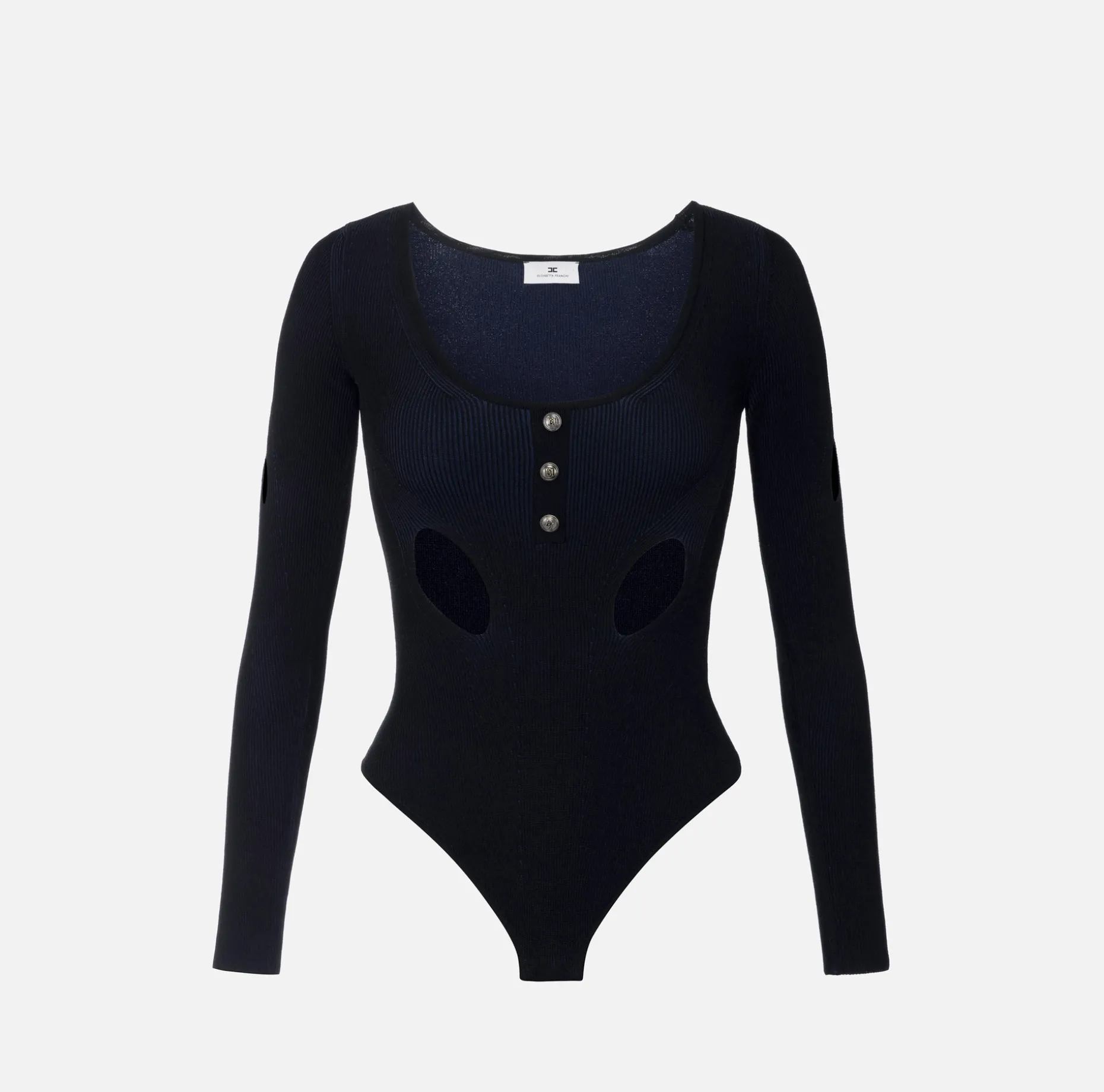 Elisabetta Franchi Top And T-Shirts | Viscose-blend bodysuit with cut-outs