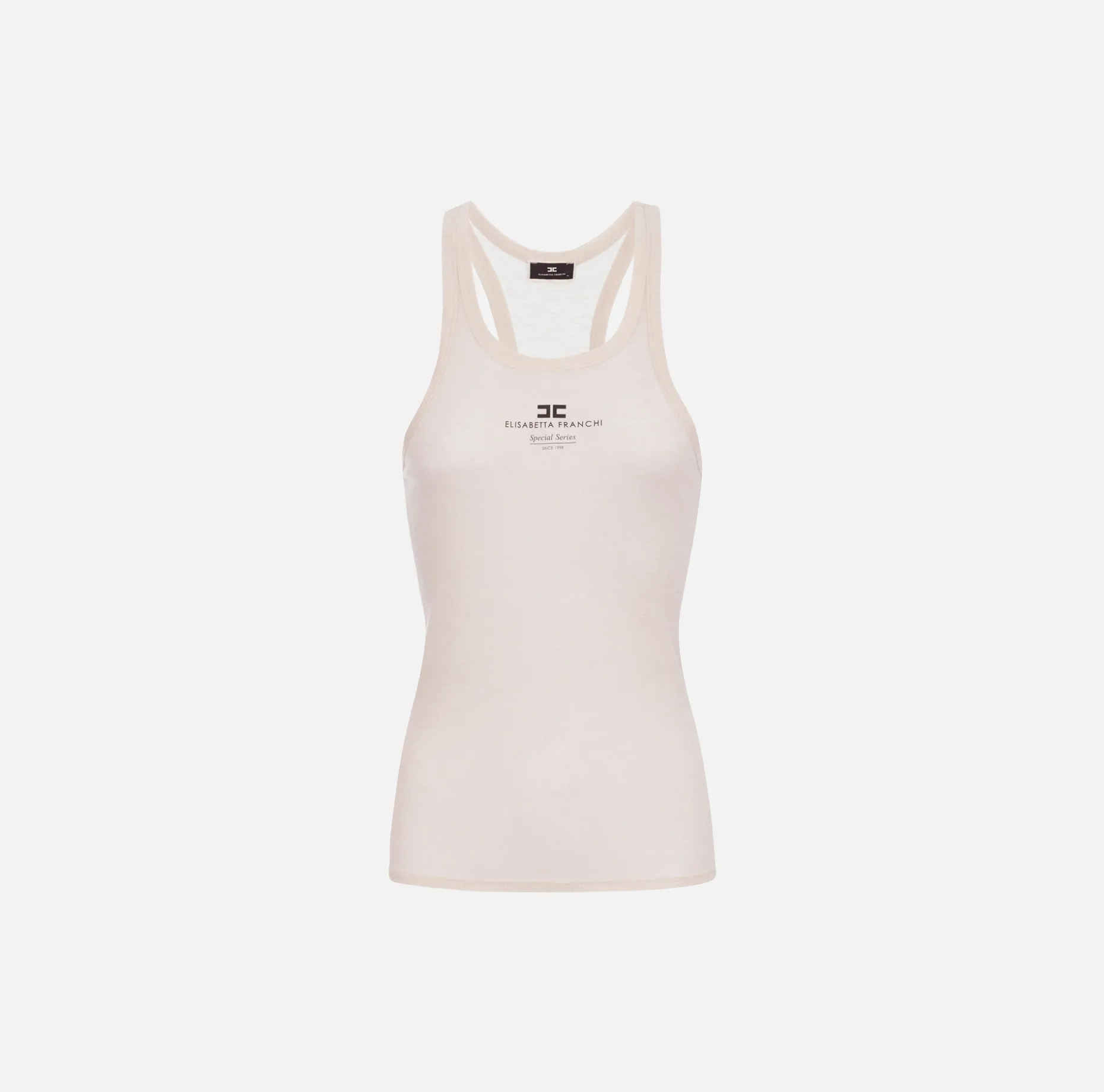 Elisabetta Franchi Top And T-Shirts | Wool and jersey top with logo