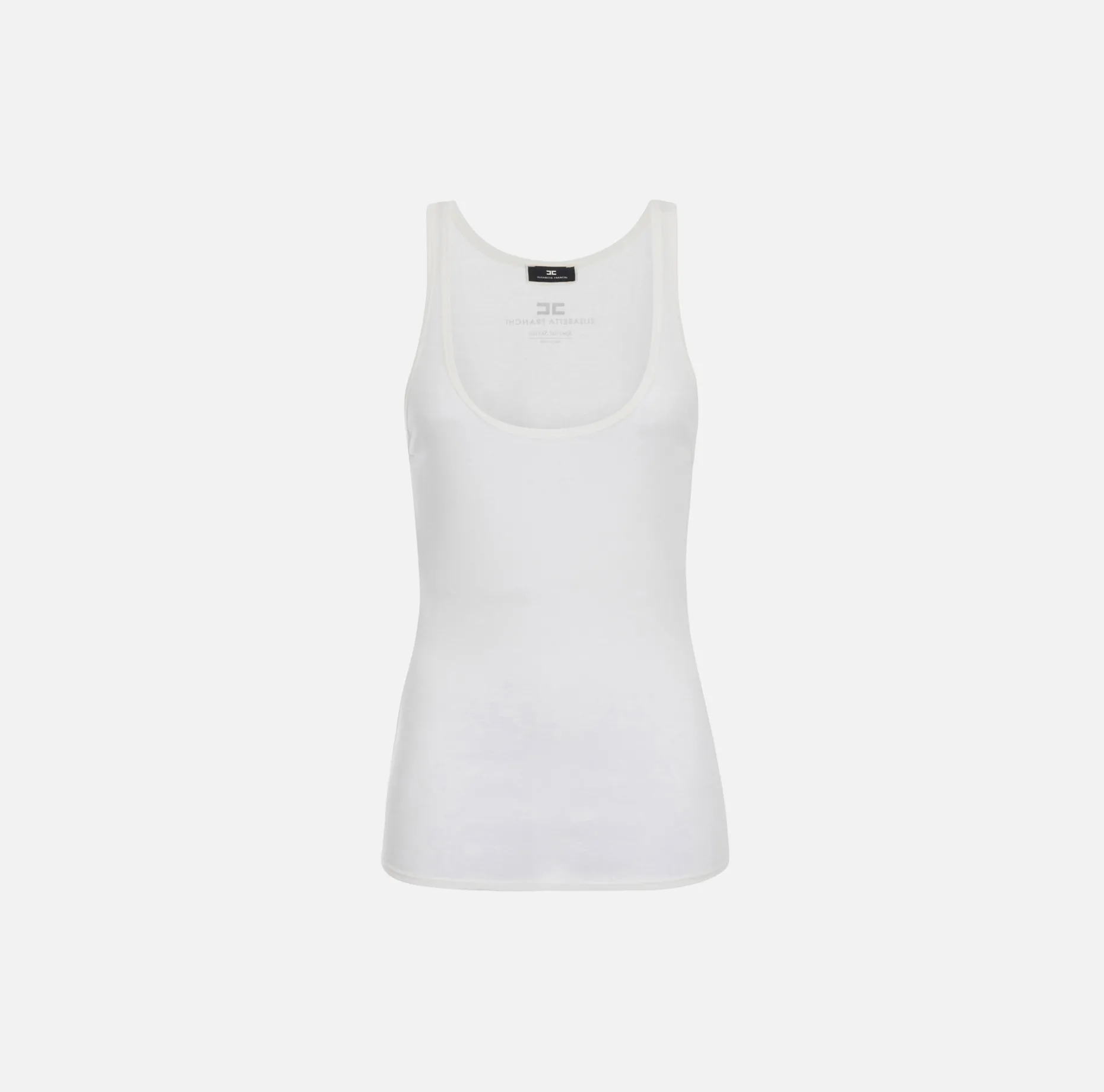 Elisabetta Franchi Top And T-Shirts | Wool and jersey top with logo