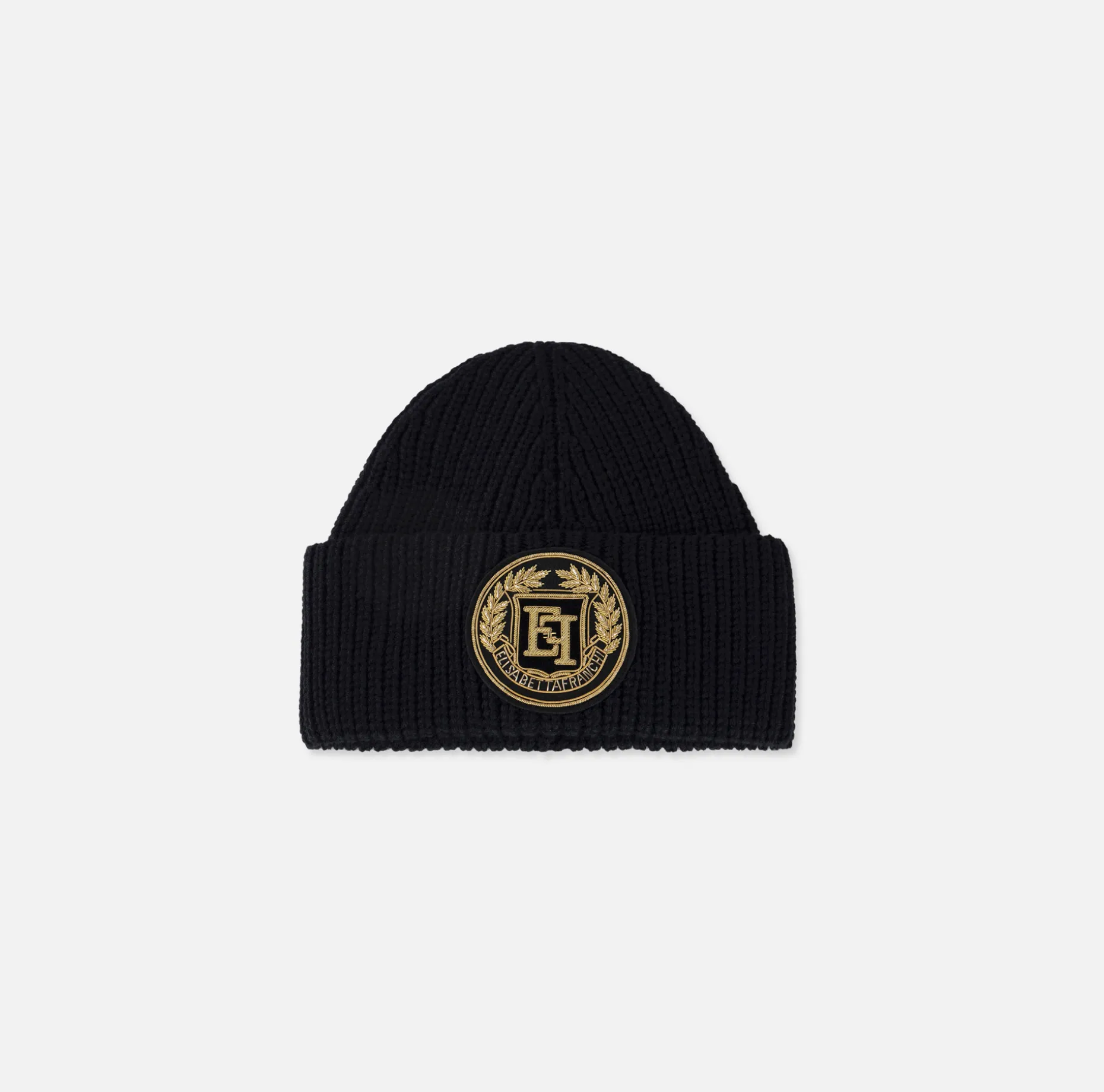 Elisabetta Franchi Hats | Wool beanie with logo patch