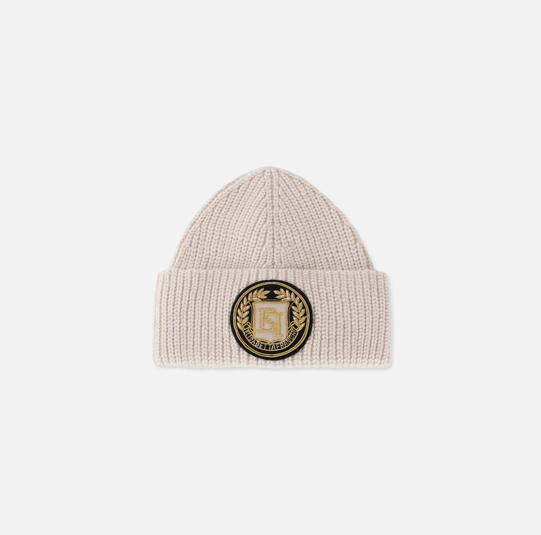 Elisabetta Franchi Hats | Wool beanie with logo patch