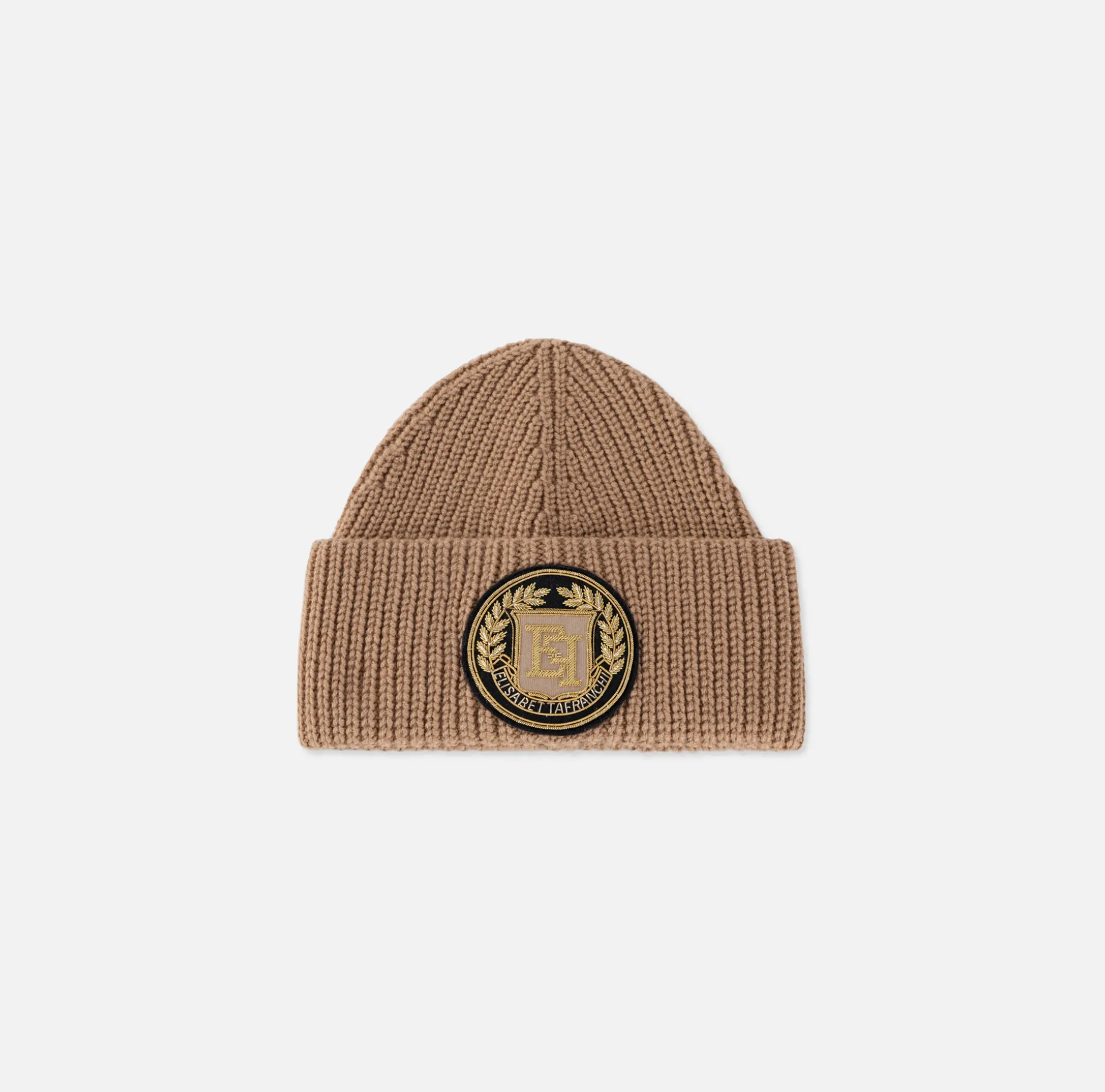 Elisabetta Franchi Hats | Wool beanie with logo patch