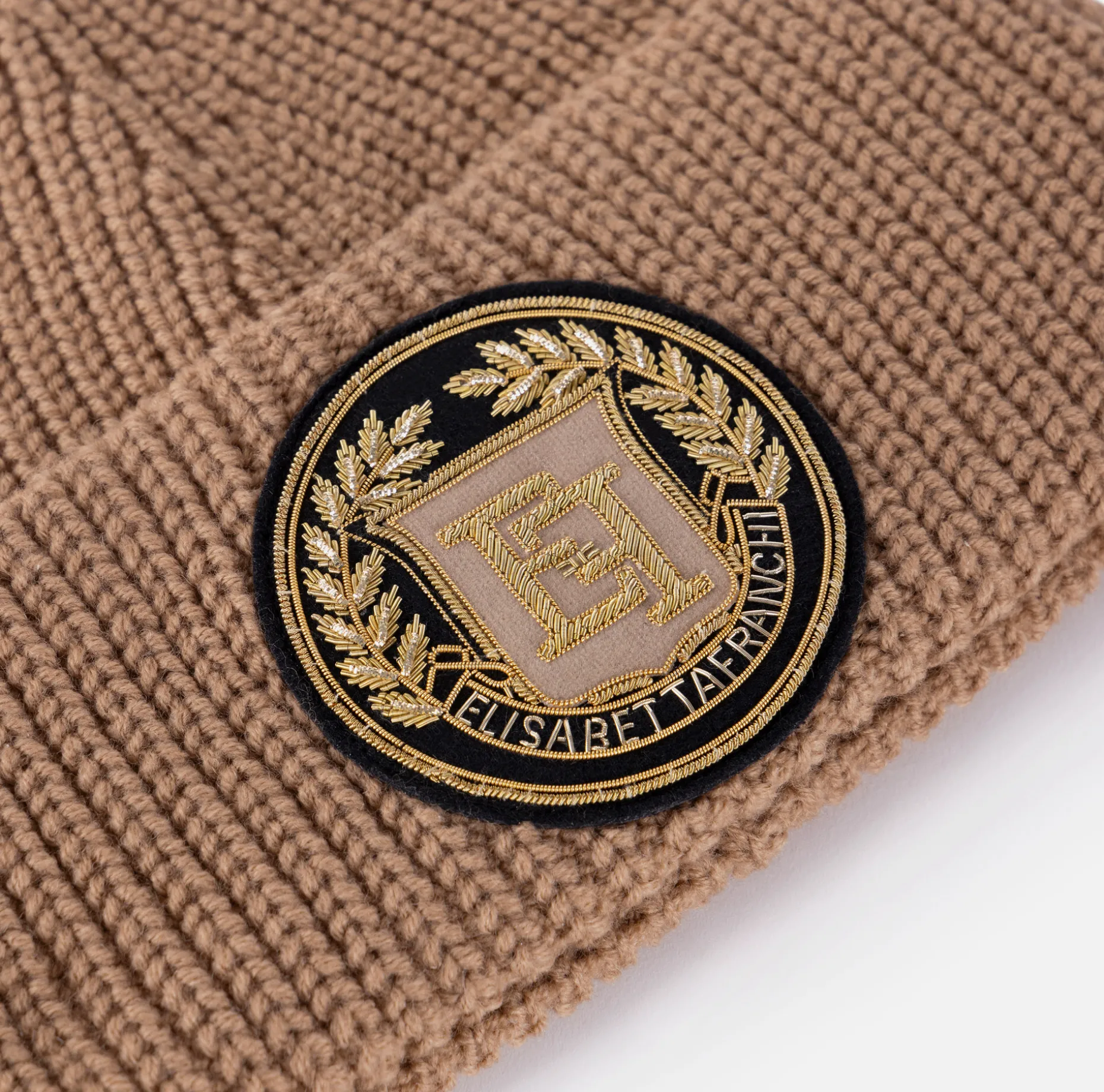 Elisabetta Franchi Hats | Wool beanie with logo patch