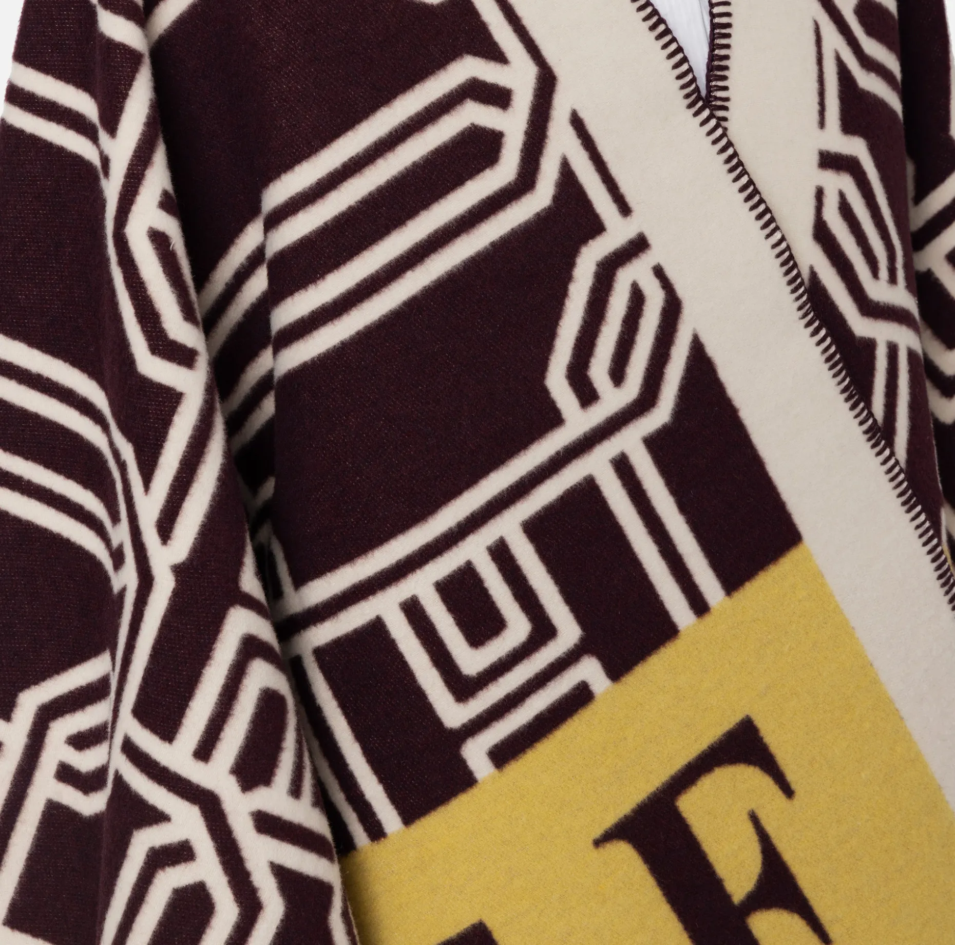 Elisabetta Franchi Coats And Jackets | Wool jacquard cape with lettering