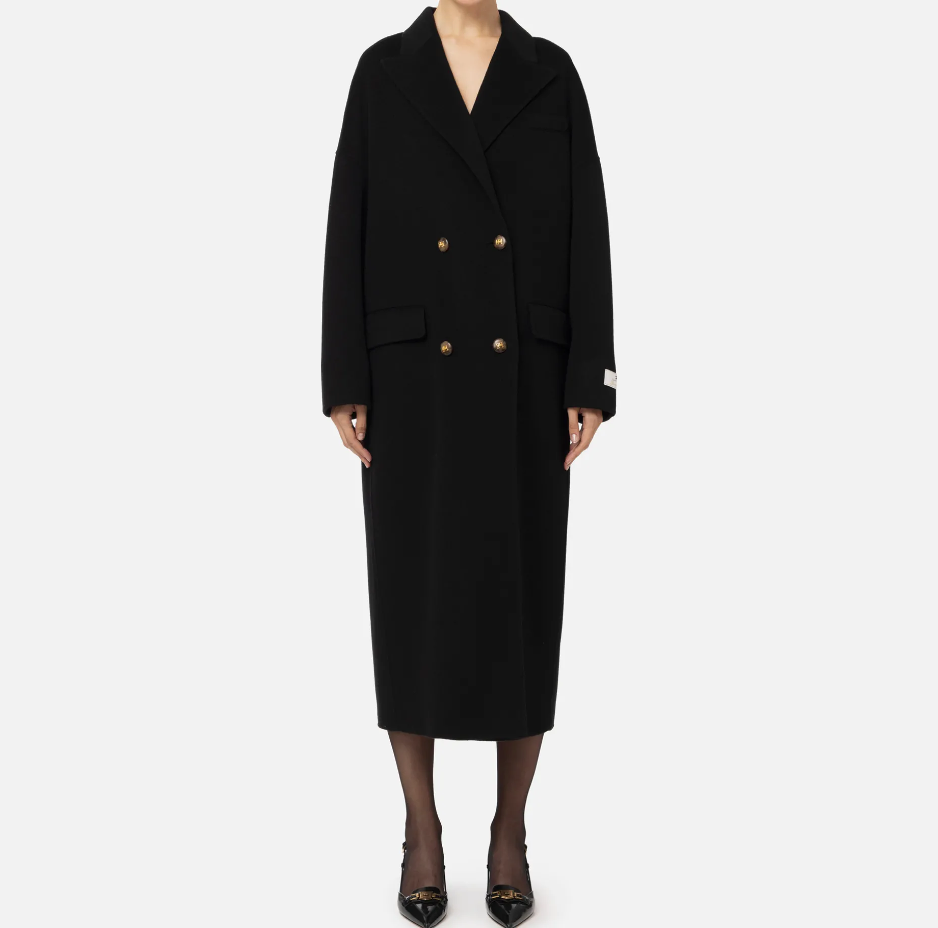 Elisabetta Franchi Coats And Jackets | Wool oversized coat