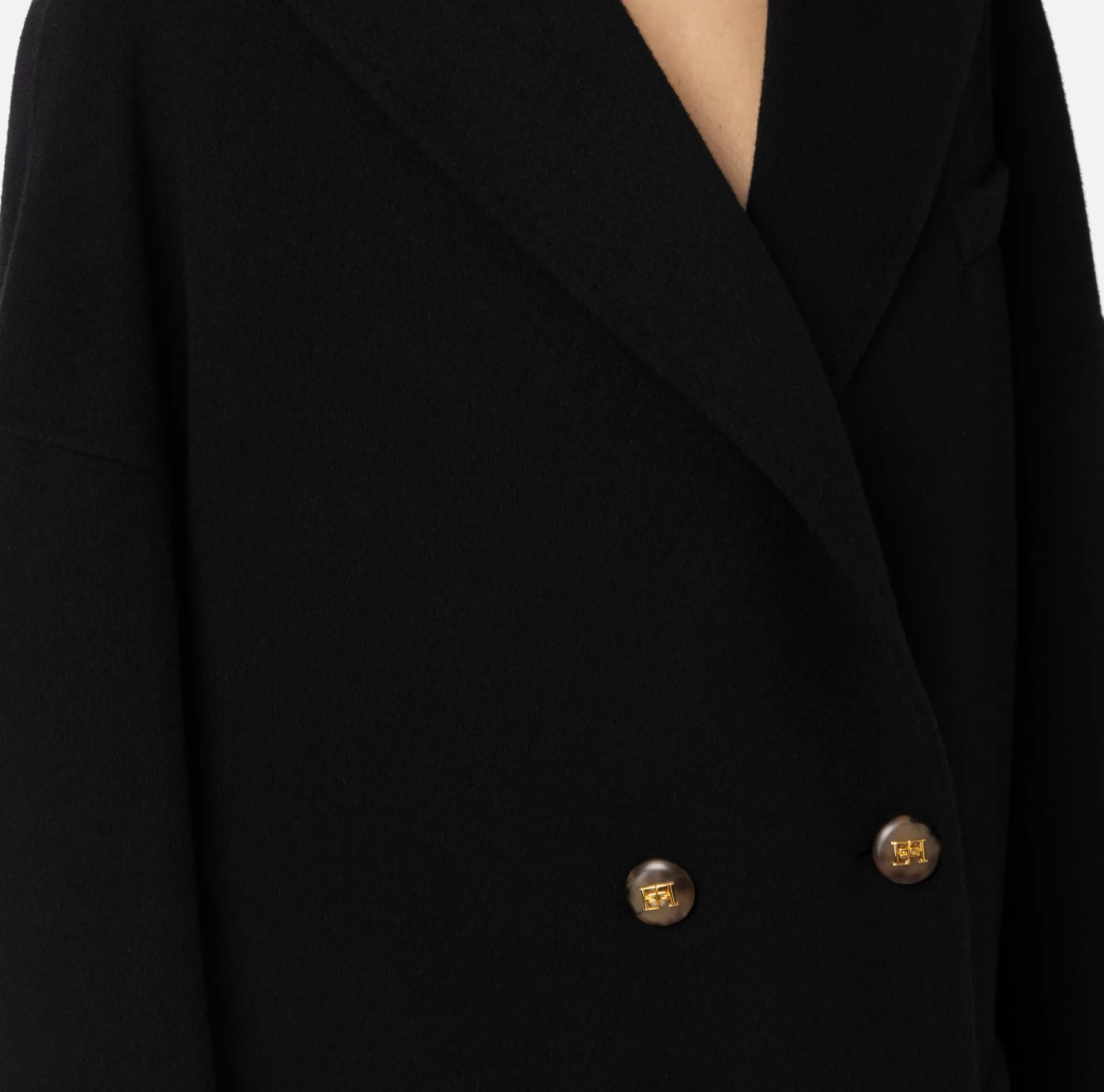 Elisabetta Franchi Coats And Jackets | Wool oversized coat