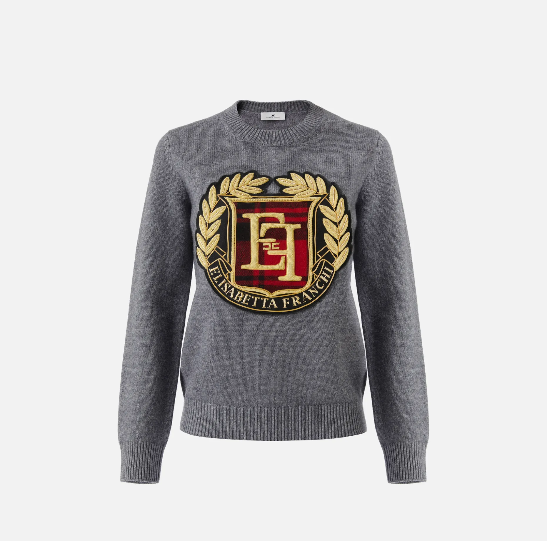 Elisabetta Franchi Knitwear And Sweatshirts | Wool pullover with maxi patch