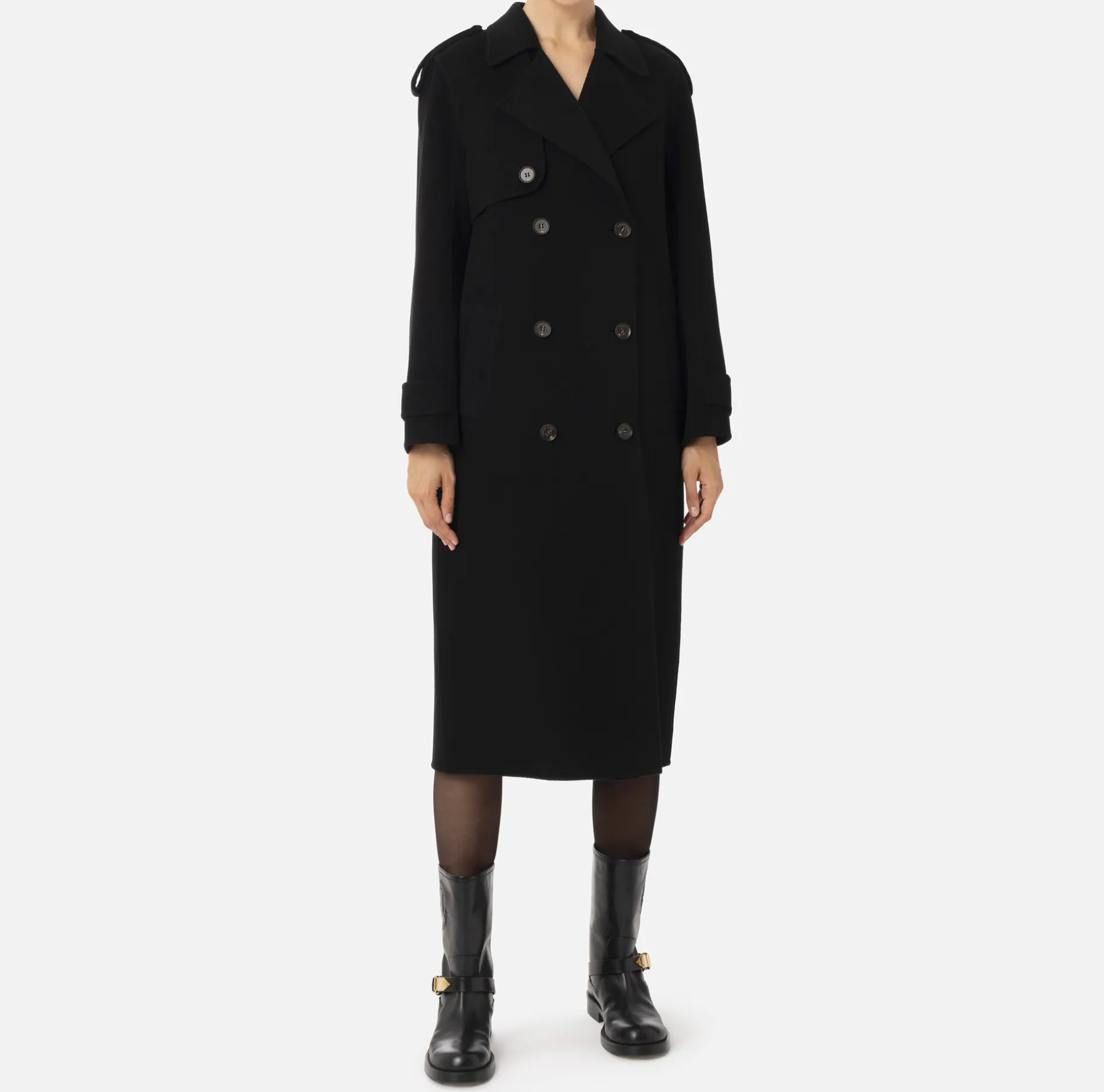 Elisabetta Franchi Coats And Jackets | Wool trench coat