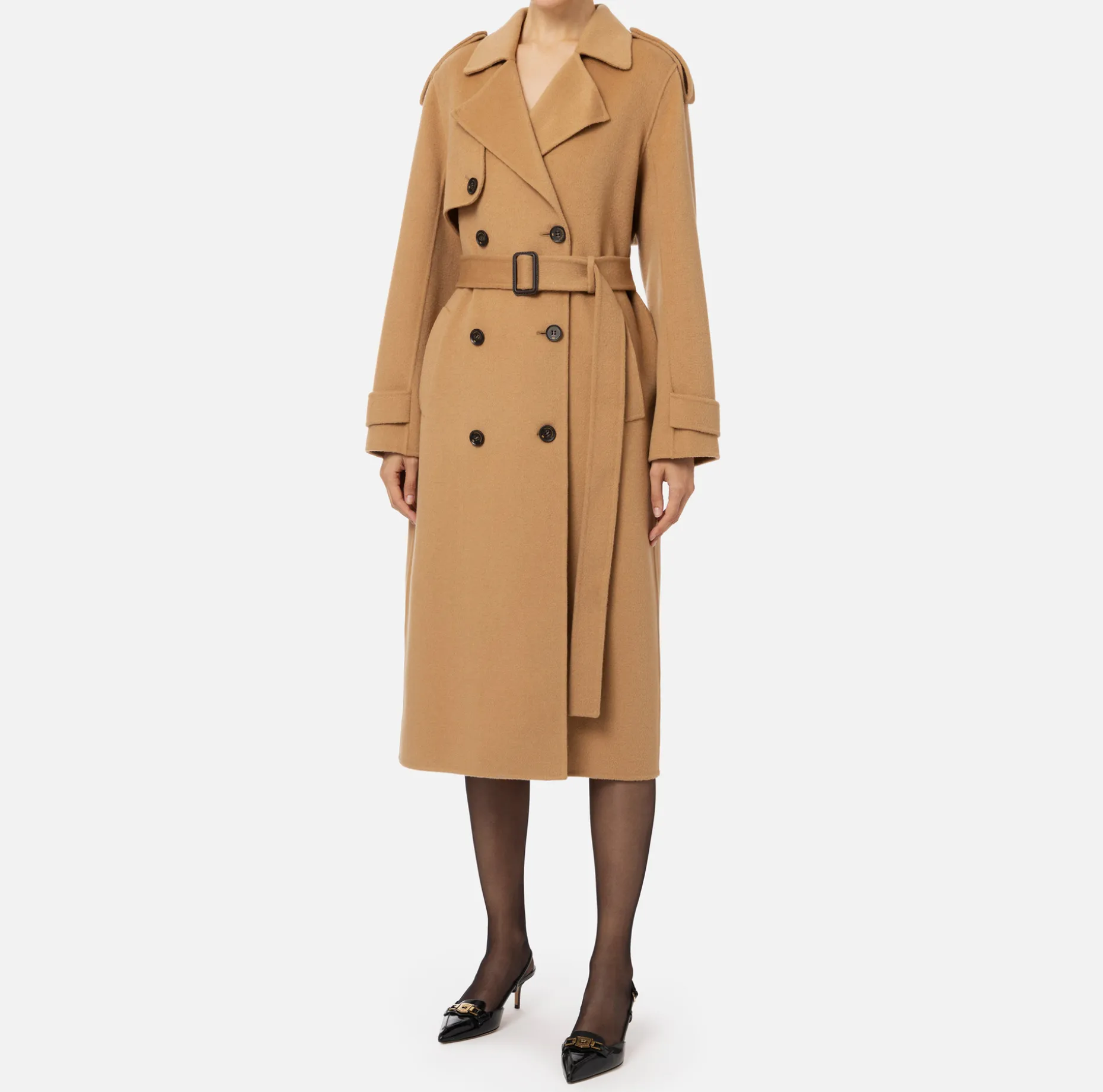 Elisabetta Franchi Coats And Jackets | Wool trench coat