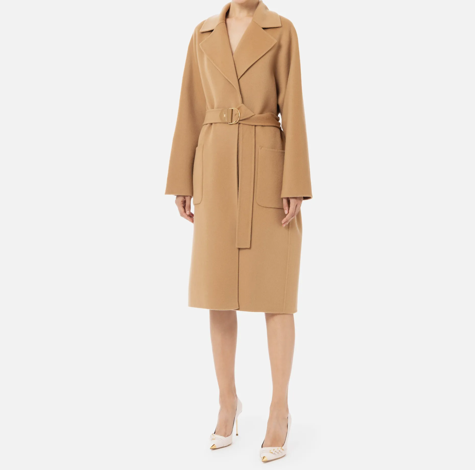 Elisabetta Franchi Coats And Jackets | Wool wrap coat