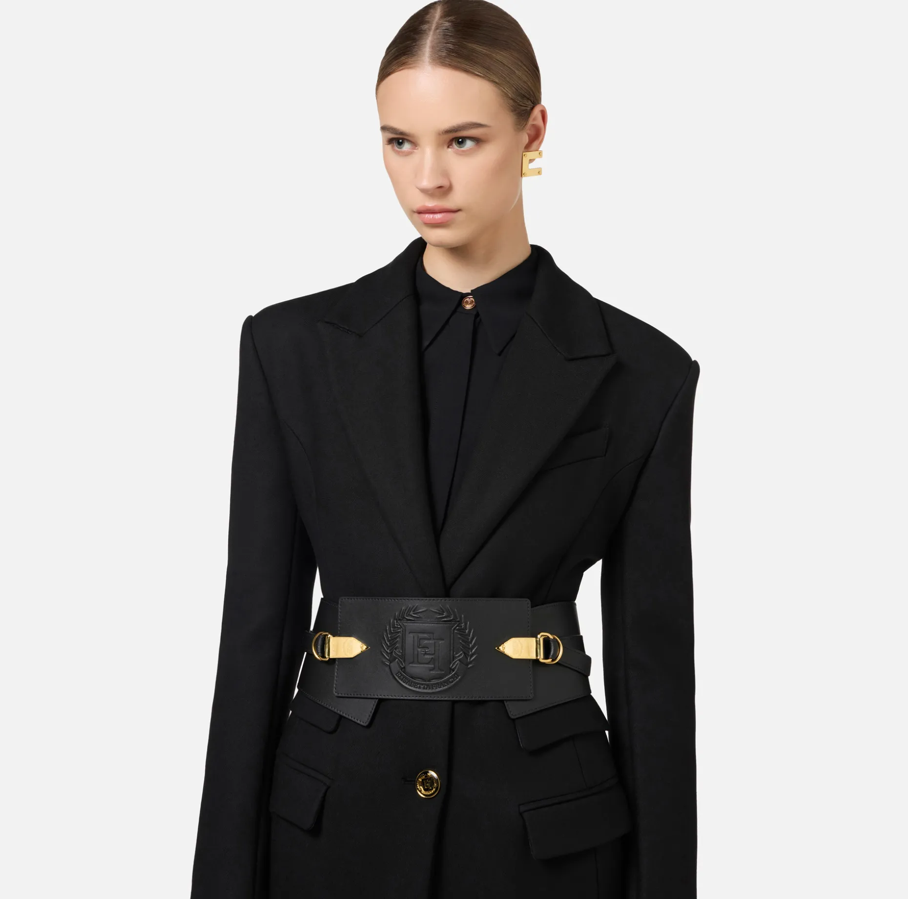 Elisabetta Franchi Belts | Wraparound leather belt with logo